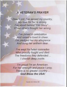 A Veteran's Prayer by John E. Kleiman